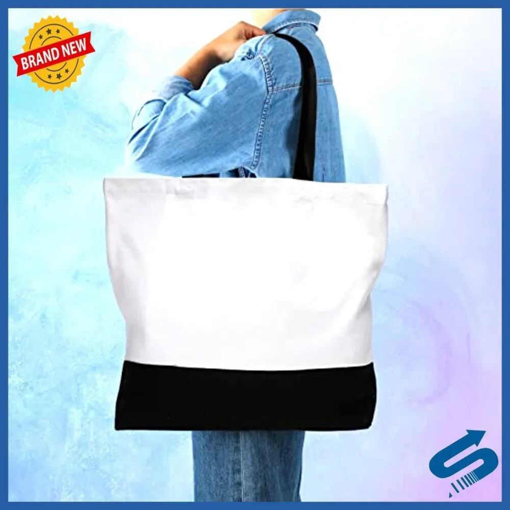 Canvas Tote Bags Bulk Set Reusable Grocery Shopping DIY Craft Travel Supplies